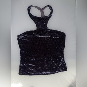 Free People NWT Dark Gray Velvet Crop M